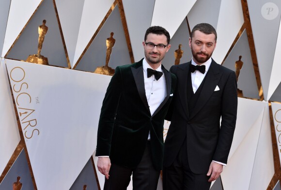 (L-R) Jimmy Napes and Sam Smith attend the 88th Academy Awards in Los Angeles, CA, USA, February 28, 2016. Photo by Lionel Hahn/ABACAPRESS.COM29/02/2016 - Los Angeles
