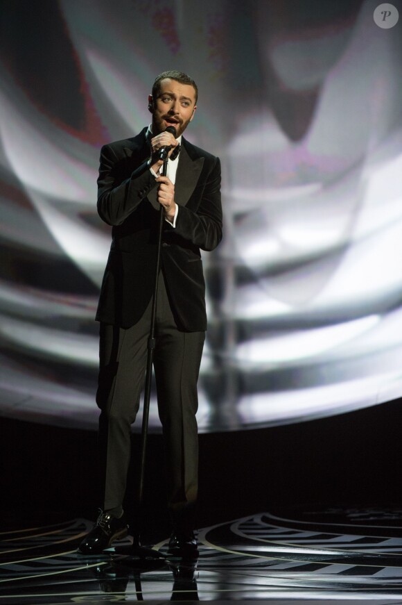 Oscar®-nominee, Sam Smith, performs "Writings on the Wall" from Spectre, music and lyrics by Jimmy Napes and Sam Smith, at the 88th Academy Awards held at the Dolby Theatre in Hollywood, Los Angeles, CA, USA on February 28, 2016. Photo by ShootPix/ABACAPRESS.COM29/02/2016 - Los Angeles