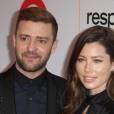 Justin Timberlake et sa femme Jessica Biel aux GLSEN Awards à l'hôtel Wilshire de Beverly Hills le 23 octobre 2015.