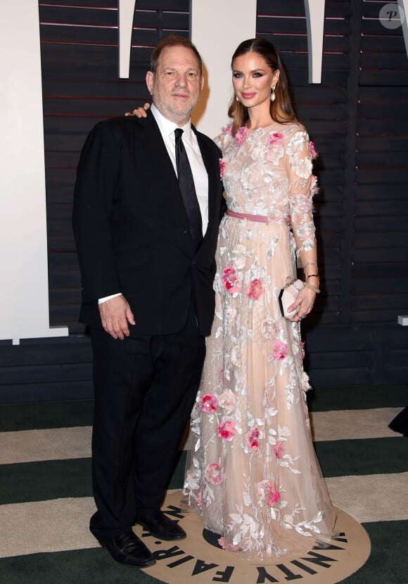 Harvey Weinstein et Georgina Chapman (Marchesa) assistent à la soirée post-Oscars du magazine Vanity Fair, au Wallis Annenberg Center for the Performing Arts. Beverly Hills, Los Angeles, le 28 février 2016.