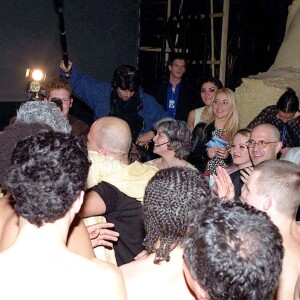 Elie Chouraqui, Pascal Obispo - Générale du spectacle Les Dix Commandements, à Paris, le 12 octobre 2000
