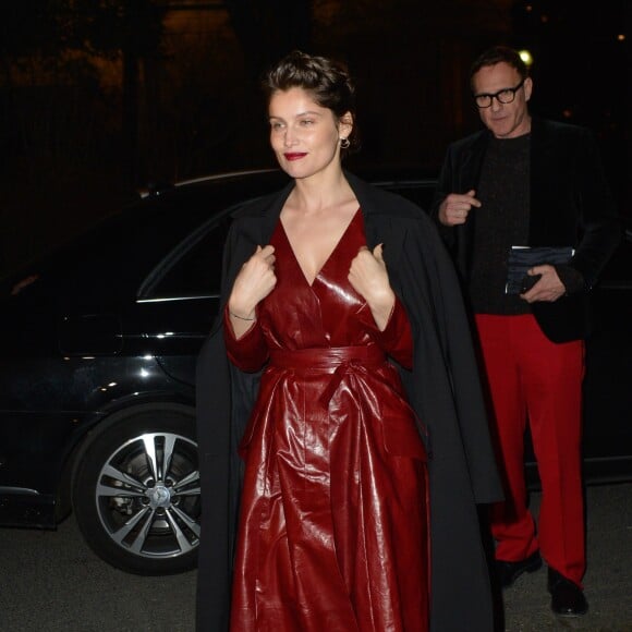 Laetitia Casta au Grand Palais lors du défilé Nina Ricci. Paris le 5 mars 2016.