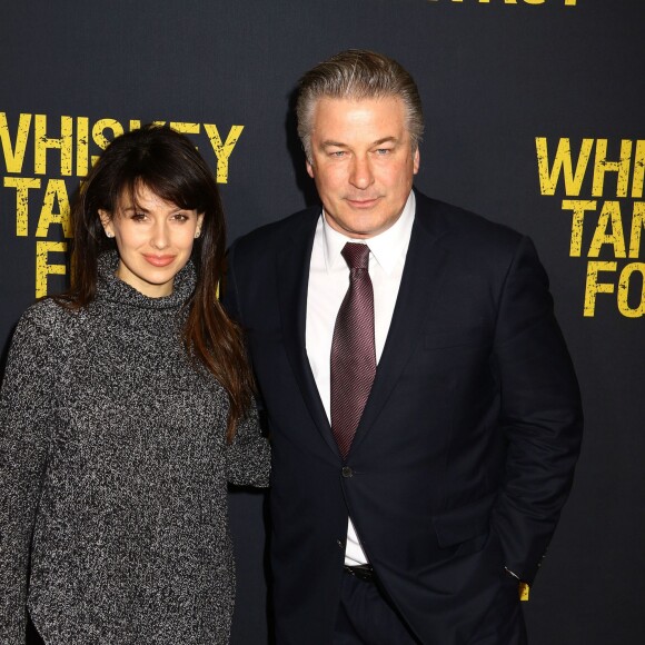 Alec Baldwin et sa femme Hilaria Thomas - Avant-première du film "Whiskey Tango Foxtrot" à New York, le 1er mars 2016