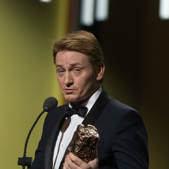 Benoît Magimel (César du meilleur acteur dans un second rôle pour le film "La tête haute") - 41e cérémonie des César au Théatre du Chatelet à Paris le 26 février 2016