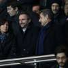 Anne Hidalgo, Jean-Claude Blanc, Nicolas Sarkozy - People au match de football PSG - Monaco au Parc des Princes le 20 mars 2016. © Cyril Moreau/Bestimage