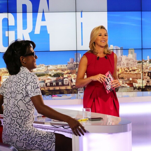 Laurence Ferrari - Zahia Dehar, invitee d'honneur pour la premiere de la nouvelle saison de l'emission "Le Grand 8" sur la chaine D8 a Paris.