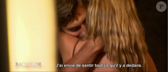 Diane et Marco s'embrassent dans Bachelor, sur NT1, lundi 21 mars 2016