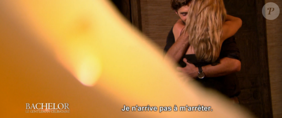 Diane et Marco s'embrassent dans Bachelor, sur NT1, lundi 21 mars 2016