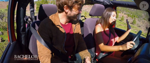 Virée en 4x4 pour Louise et Marco dans Bachelor, sur NT1, lundi 21 mars 2016