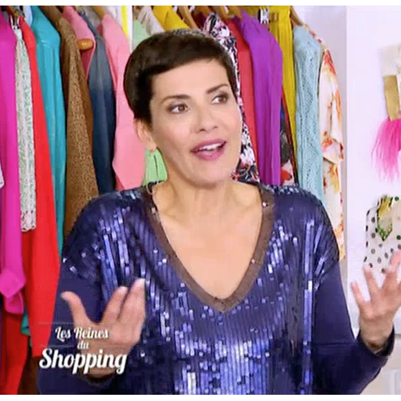 Cristina Cordula subjuguée par le look de Camille dans "Les Reines du shopping" sur M6, le 23 mars 2016.