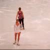 Nancy Kerrigan et Tonya Harding aux Jeux Olympiques de Lillehammer en Norvège en février 1994.