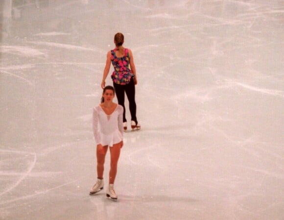 Nancy Kerrigan et Tonya Harding aux Jeux Olympiques de Lillehammer en Norvège en février 1994.