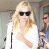 Margot Robbie arrive à l'aéroport de Los Angeles en provenance de New York, le 12 septembre 2015.