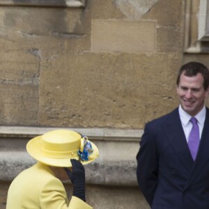 La reine Elizabeth II à la chapelle St George le 27 mars 2016 au château de Windsor pour la messe de Pâques.