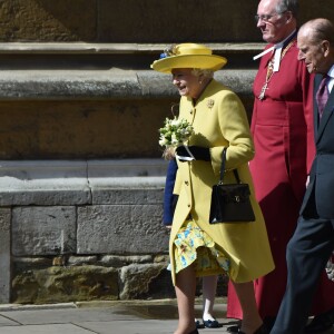 La reine Elizabeth II à la chapelle St George le 27 mars 2016 au château de Windsor pour la messe de Pâques.