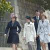 La princesse Eugenie, Lady Louise Windsor, la princesse Beatrice, la comtesse Sophie de Wessex et Autumn Phillips au château de Windsor le 27 mars 2016 pour la messe de Pâques en la chapelle St George.