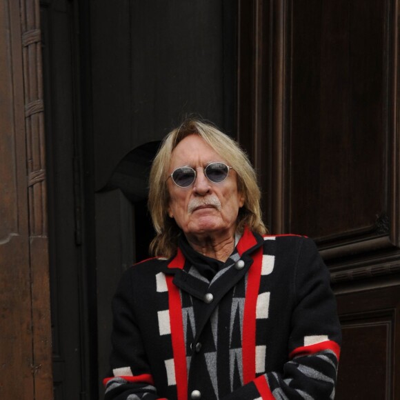 Le chanteur Christophe au defile de mode Jean Charles de Castelbajac pret-a-porter Automne-Hiver 2013/2014 a l'Oratoire de Paris. Le 5 mars 2013
