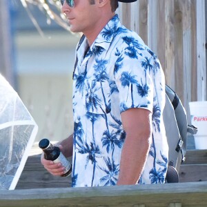 Zac Efron sur le tournage de 'Baywatch' à Savannah, le 23 mars 2016