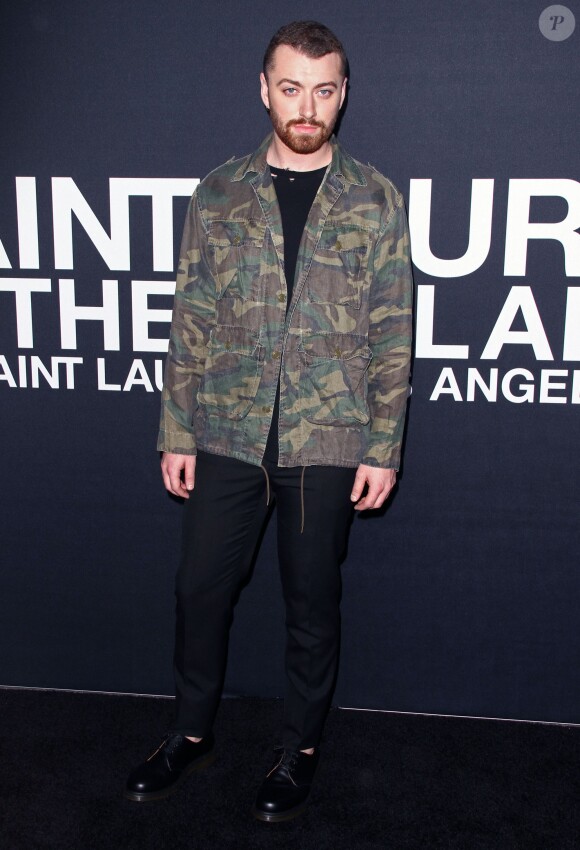 Sam Smith au défilé Saint Laurent à Hollywood le 10 février 2016
