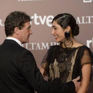 Antonio Banderas et Golshifteh Farahani - Première du film "Altamira" à Madrid le 31 mars 2016.