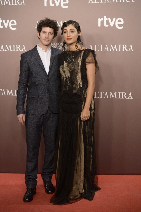 Clément Sibony et Golshifteh Farahani - Première du film "Altamira" à Madrid le 31 mars 2016.