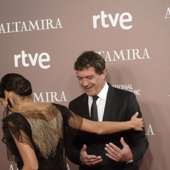Antonio Banderas et Golshifteh Farahani - Première du film "Altamira" à Madrid le 31 mars 2016.