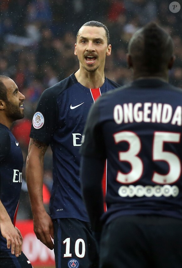 Zlatan Ibrahimovic - Match de football PSG - Nice au Parc des Princes à Paris le 2 avril 2016. © Cyril Moreau/Bestimage