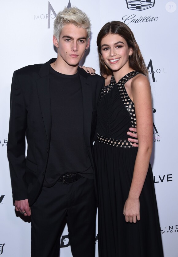 Presley Gerber et Kaia Gerber (Les enfants de Cindy Crawford) - People à la soirée "The 2016 Fashion Los Angeles Awards" à l'hôtel Sunset Tower à West Hollywood. Le 20 mars 2016 © Lisa O'Connor / Zuma Press / Bestimage