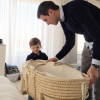 Ivanka Trump a publié une photo de son mari et son fils Joseph Frederik penchés sur le berceau de son nouveau-né prenommé Theodore James, sur sa page Instagram, le 4 avril 2016.