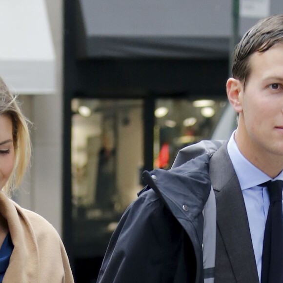 Ivanka Trump enceinte et son mari Jared Kushner se rendent à la tour Trump à New York le 28 septembre 2015.