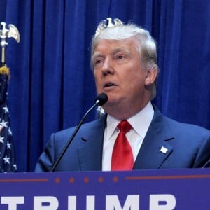 Donald Trump annonce sa candidature à l'élection présidentielle américaine le 16 juin 2016 à New York.