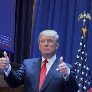 Donald Trump annonce sa candidature à l'élection présidentielle américaine le 16 juin 2016 à New York.