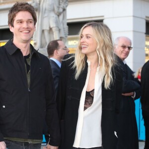 Jesse Wood et sa femme Fearne Cotton au vernissage de l'exposition "Exhibitionism" consacrée aux Rolling Stones à la Saatchi Gallery de Londres, le 4 avril 2016.