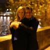 Exclusif - PCharlie Sheen et sa future femme Brett Rossi ont fait une ballade romantique dans l'île Saint-Louis à Paris, le 16 avril 2014, après leur dîner en amoureux au célèbre restaurant Le Jules Verne au 2e étage de la tour Eiffel.