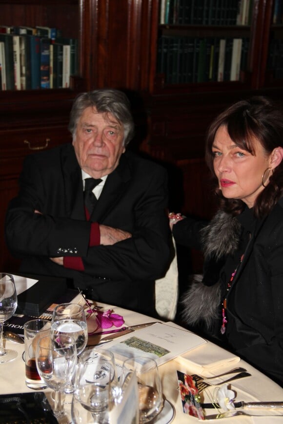 Jean Pierre Mocky et Patricia Barzyk - 15e bal de Paris à l'Automobile club de France le 1er décembre à Paris.
