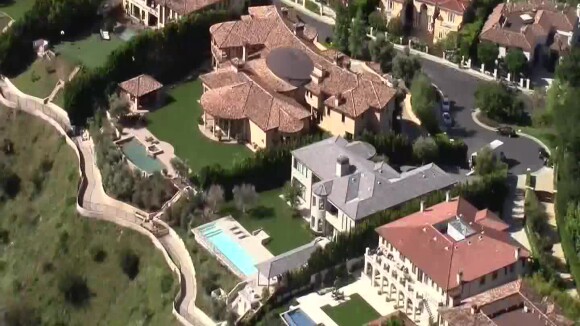 Kim Kardashian et Kanye West ont emménagé dans leur nouvelle maison de Bel Air. Vue aérienne de leur villa.