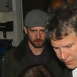 Justin Timberlake et Jessica Biel quittent un club à Hollywood, Los Angeles, le 8 avril 2016.