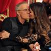 Christopher Lambert avec sa compagne Alba Parietti dans l'émission Danse avec les Stars à Rome, le 9 avril 2016.