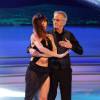 Christopher Lambert avec Sara Di Vaira dans l'émission Danse avec les Stars à Rome, le 9 avril 2016.