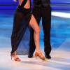 Christopher Lambert avec Sara Di Vaira dans l'émission Danse avec les Stars à Rome, le 9 avril 2016.