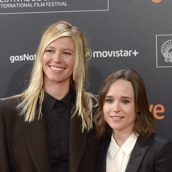 Samantha Thomas, Ellen Page à la Première du film "Freeheld " lors du 63ème festival du film de San Sebastian (Saint Sébastien) le 24 septembre 2015.