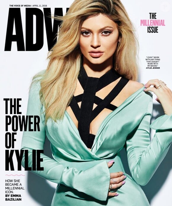 Kylie Jenner en couverture du magazine Adweek. Avril 2016.