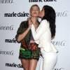 Hailey Baldwin et Kylie Jenner assistent à la soirée des "Fresh Faces" du magazine Marie Claire au Sunset Tower Hotel. Los Angeles, le 11 avril 2016.