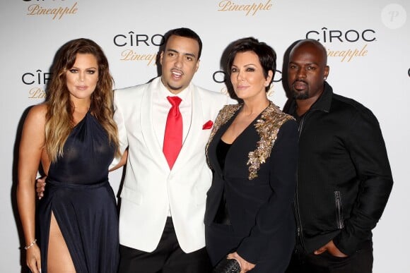 Khloe Kardashian, Kris Jenner, Corey Gamble et French Montana à la soirée d'anniversaire de French Montana, le 10 novembre 2014