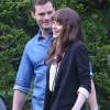 Jamie Dornan et Dakota Johnson, bagues au doigt, tournent 50 Shades Darker à Vancouver, le 11 avril 2016.