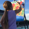 Victoria Beckham a publié une photo de sa fille Harper en train de peindre sur sa page Instagram, au mois d'avril 2016.