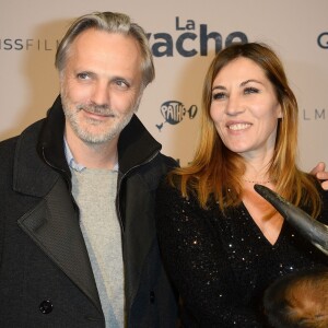 Mathieu Petit et Mathilde Seigner à l'avant-première du film "La Vache" au cinéma Pathé Wepler à Paris le 14 février 2016