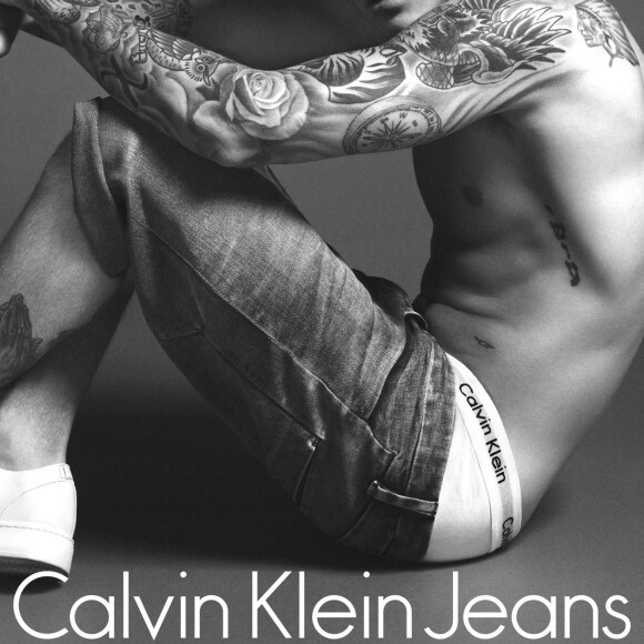 Justin Bieber nouvelle égérie pour la publicité Calvin Klein le 7 janvier 2015.