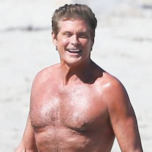 David Hasselhoff sur le tournage du film "Baywatch" à Savannah en Georgie le 22 mars 2016 