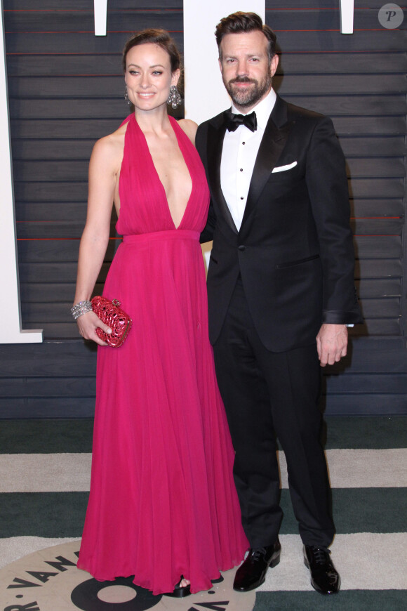Olivia Wilde et Jason Sudeikis à l'after party des Oscars organisée par le magazine "Vanity Fair" à Hollywood le 28 février 2016